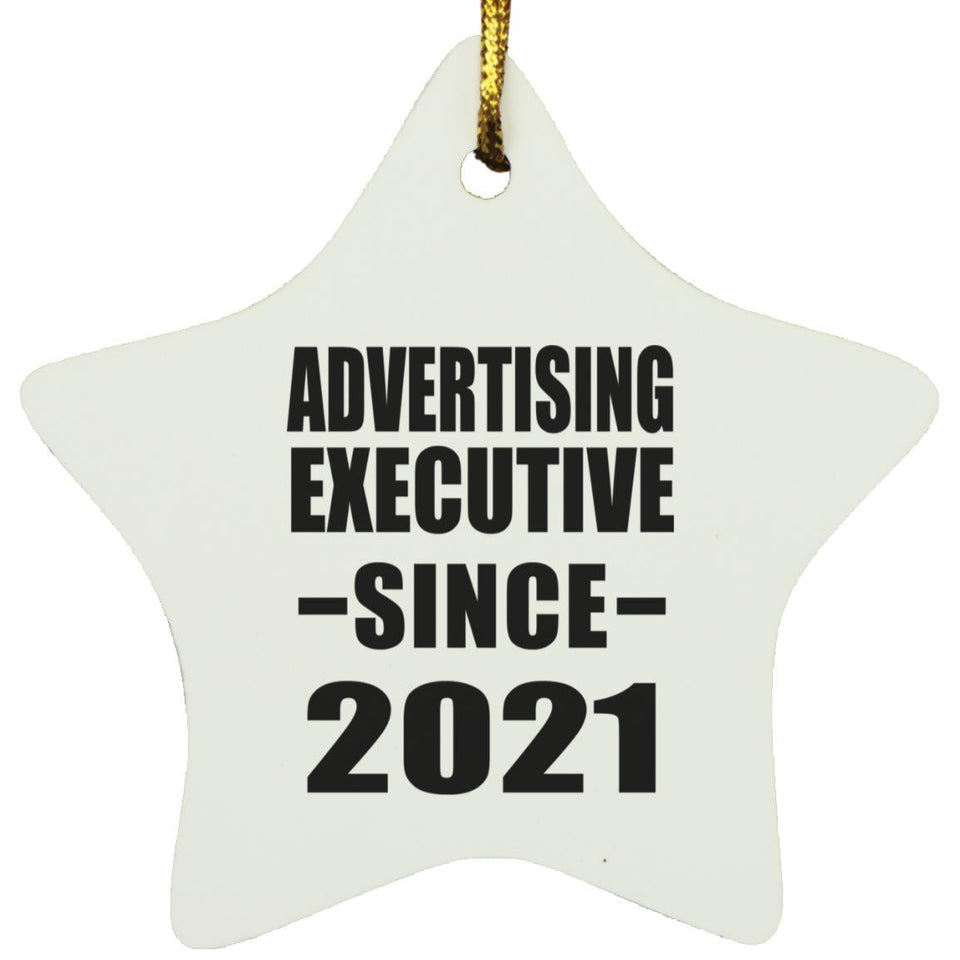 Advertising Executive Since 2021 - Star Ornament