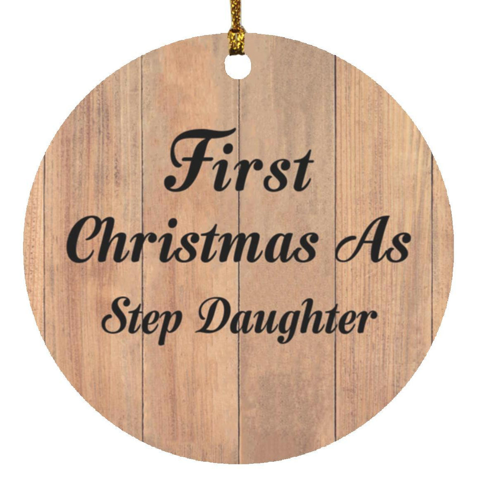 First Christmas As Step Daughter - Circle Ornament C