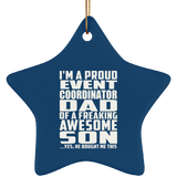Proud Event Coordinator Dad Of Awesome Son - Star Ornament