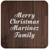 Merry Christmas Martinez Family - Drink Coaster D
