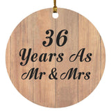 36 Years As Mr & Mrs - Circle Ornament C
