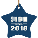 Court Reporter Established EST. 2018 - Star Ornament