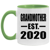 Grandmother Established EST. 2020 - 11oz Accent Mug Green