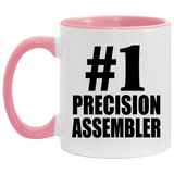 Number One #1 Precision Assembler - 11oz Accent Mug Pink