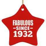 92nd Birthday Fabulous Since 1932 - Star Ornament