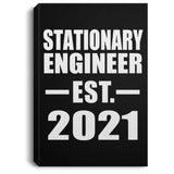 Stationary Engineer Established EST. 2021 - Canvas Portrait