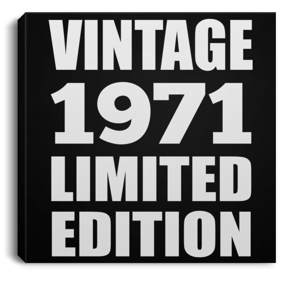53rd Birthday Vintage 1971 Limited Edition - Canvas Square
