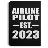Airline Pilot Established EST. 2023 - Canvas Portrait