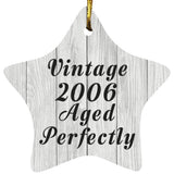 18th Birthday Vintage 2006 Aged Perfectly - Star Ornament F