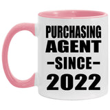 Purchasing Agent Since 2022 - 11oz Accent Mug Pink