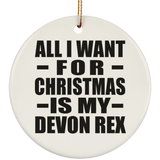 All I Want For Christmas Is My Devon Rex - Circle Ornament