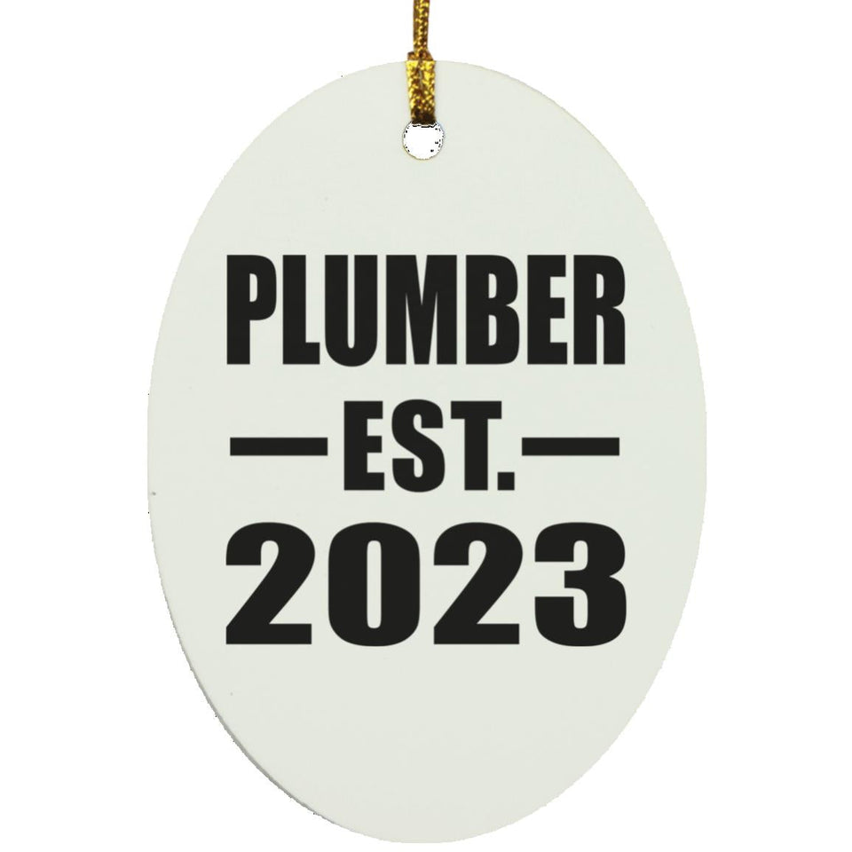 Plumber Established EST. 2023 - Oval Ornament