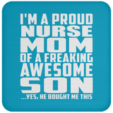 Proud Nurse Mom Of Awesome Son - Drink Coaster