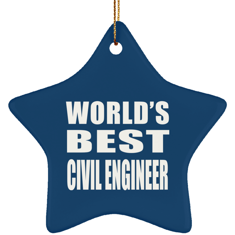 World's Best Civil Engineer - Star Ornament