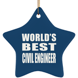 World's Best Civil Engineer - Star Ornament