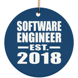 Software Engineer Established EST. 2018 - Circle Ornament