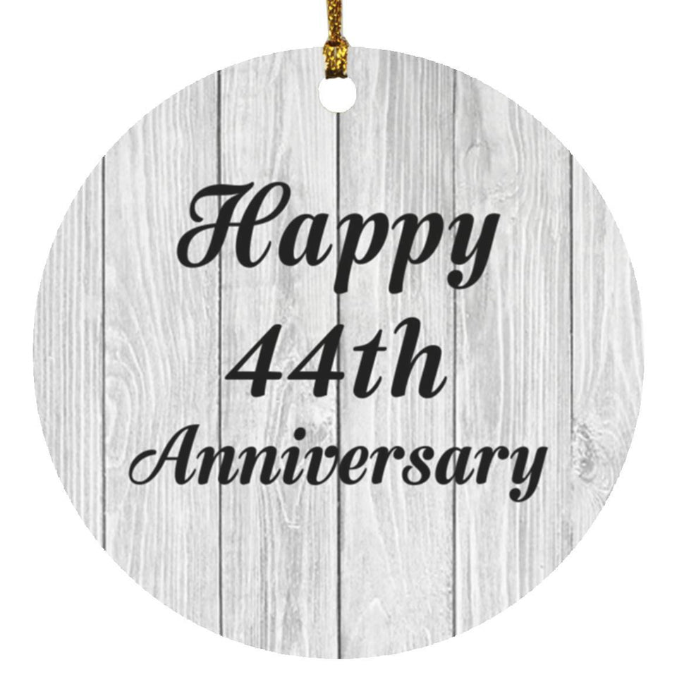 Happy 44th Anniversary - Circle Ornament F