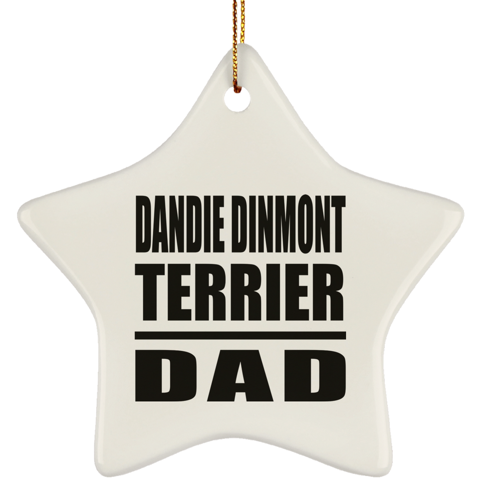 Dandie Dinmont Terrier Dad - Star Ornament