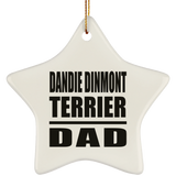 Dandie Dinmont Terrier Dad - Star Ornament