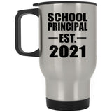 School Principal Established EST. 2021 - Silver Travel Mug