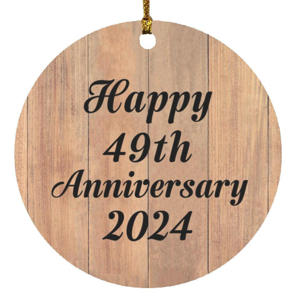 Happy 49th Anniversary 2024 - Circle Ornament C