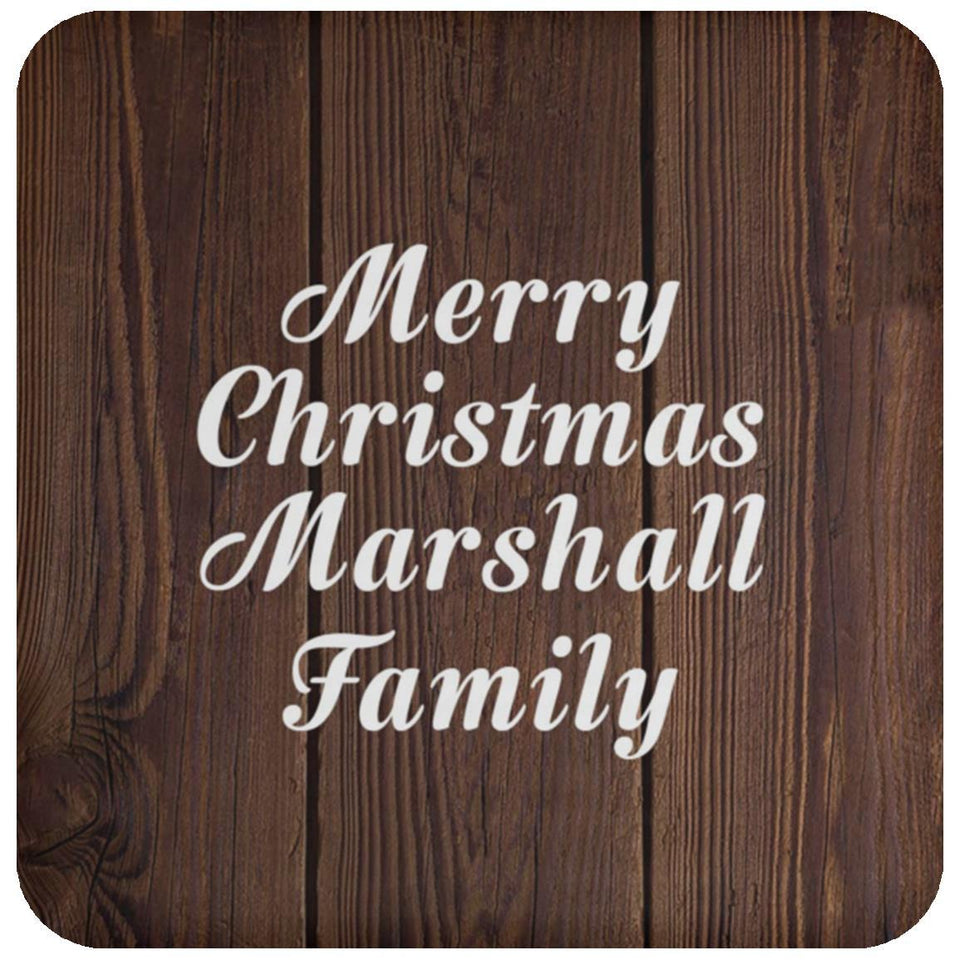 Merry Christmas Marshall Family - Drink Coaster D