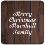 Merry Christmas Marshall Family - Drink Coaster D