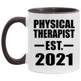 Physical Therapist Established EST. 2021 - 11oz Accent Mug Black