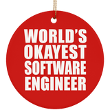 World's Okayest Software Engineer - Circle Ornament