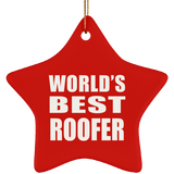 World's Best Roofer - Star Ornament