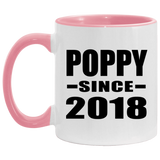 Poppy Since 2018 - 11oz Accent Mug Pink
