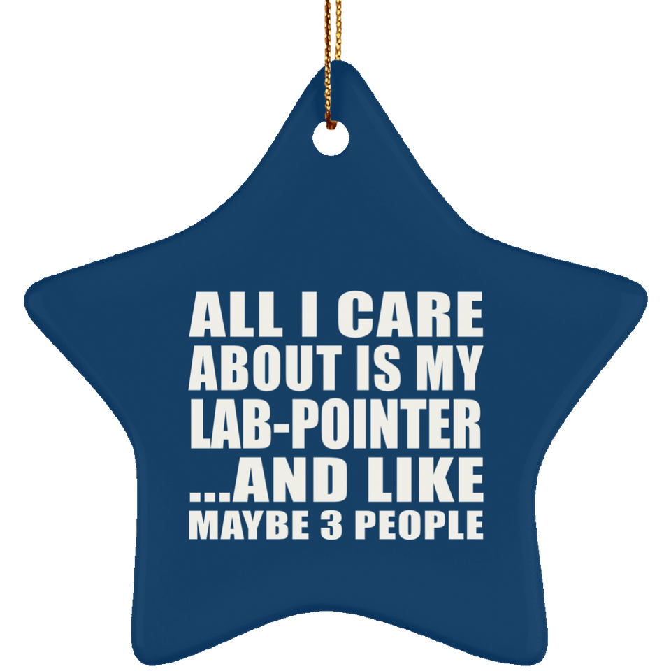 All I Care About Is My Lab-Pointer - Star Ornament