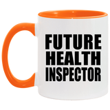 Future Health Inspector - 11oz Accent Mug Orange