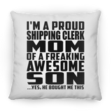 Proud Shipping Clerk Mom Of Awesome Son - Throw Pillow