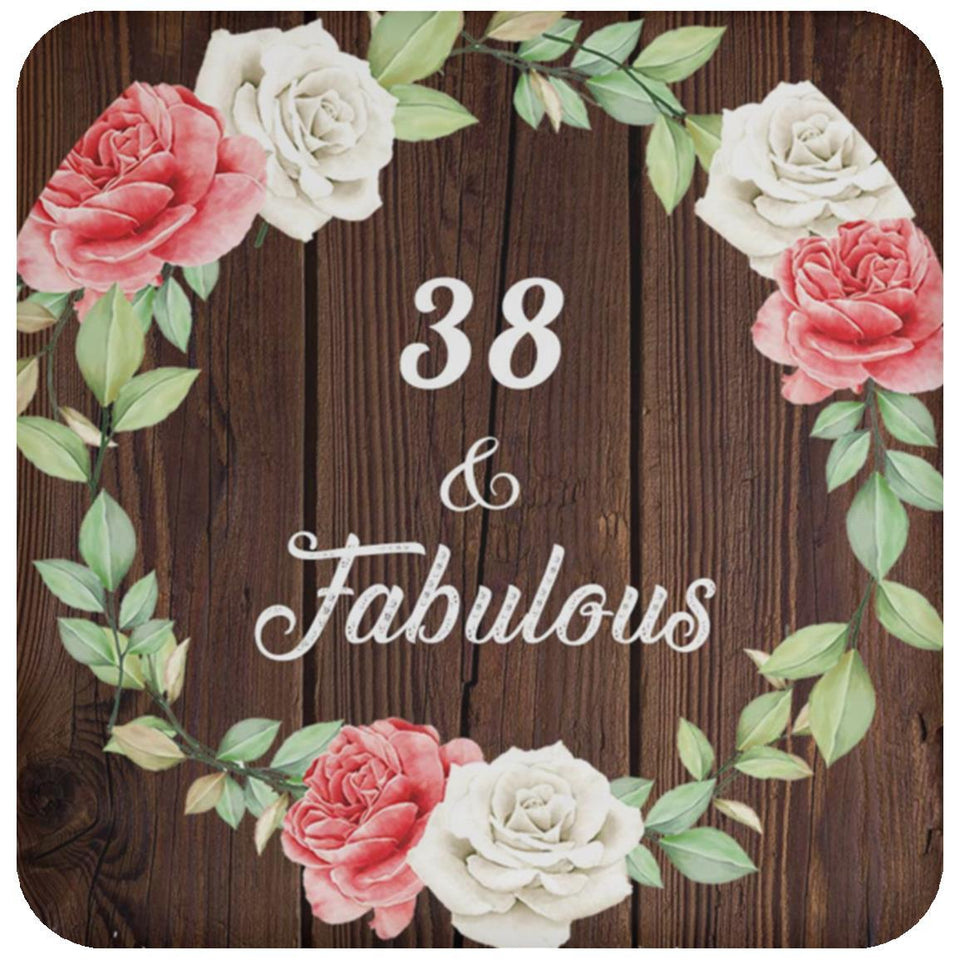 38th Birthday 38 & Fabulous - Drink Coaster A
