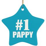 Number One #1 Pappy - Star Ornament