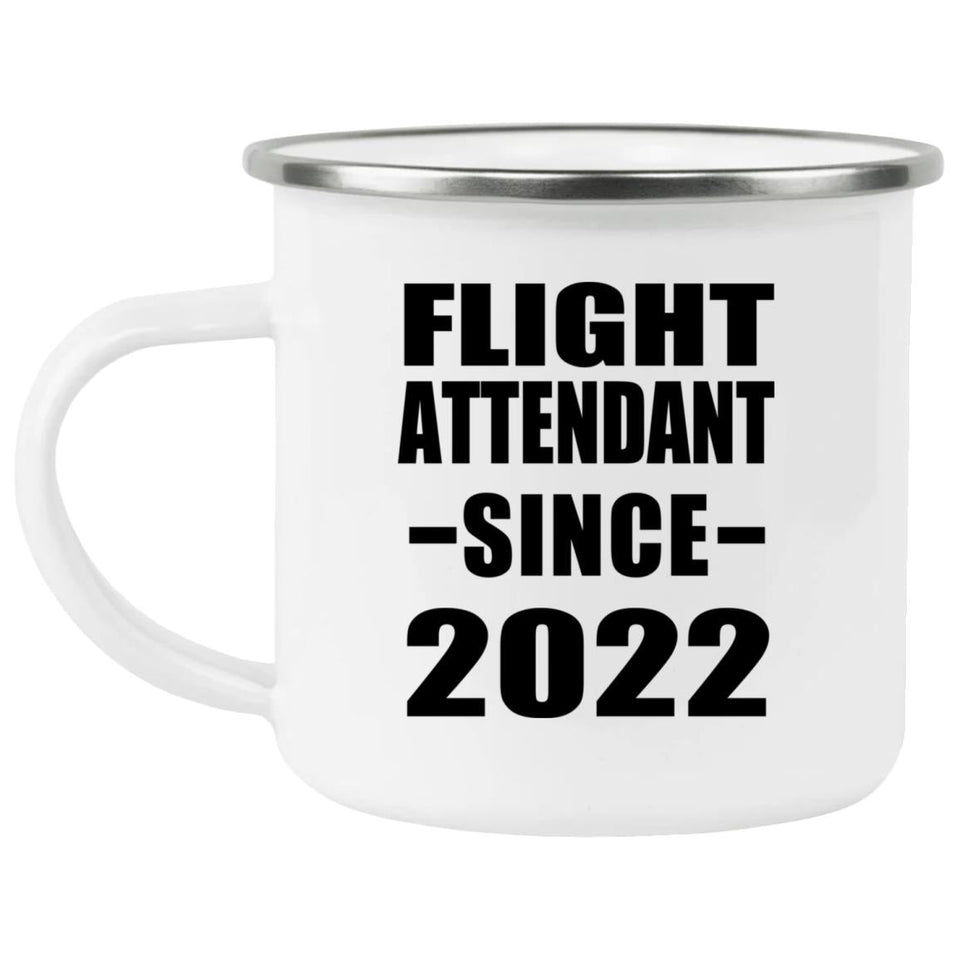 Flight Attendant Since 2022 - 12oz Camping Mug