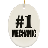 Number One #1 Mechanic - Oval Ornament