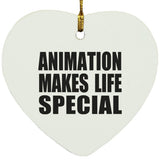 Animation Makes Life Special - Heart Ornament