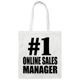 Number One #1 Online Sales Manager - Tote Bag White