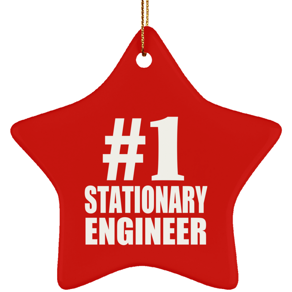 Number One #1 Stationary Engineer - Star Ornament