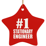 Number One #1 Stationary Engineer - Star Ornament
