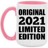 3rd Birthday Original 2021 Limited Edition - 15oz Accent Mug Pink