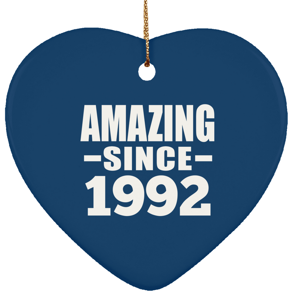 32nd Birthday Amazing Since 1992 - Heart Ornament
