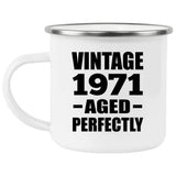 53rd Birthday Vintage 1971 Aged Perfectly - 12oz Camping Mug