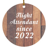 Flight Attendant Since 2022 - Circle Ornament E