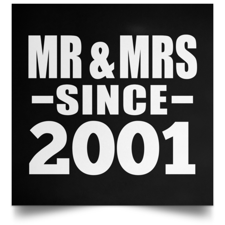 23rd Anniversary Mr & Mrs Since 2001 - Poster Square