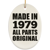 45th Birthday Made in 1979 All Parts Original - Oval Ornament