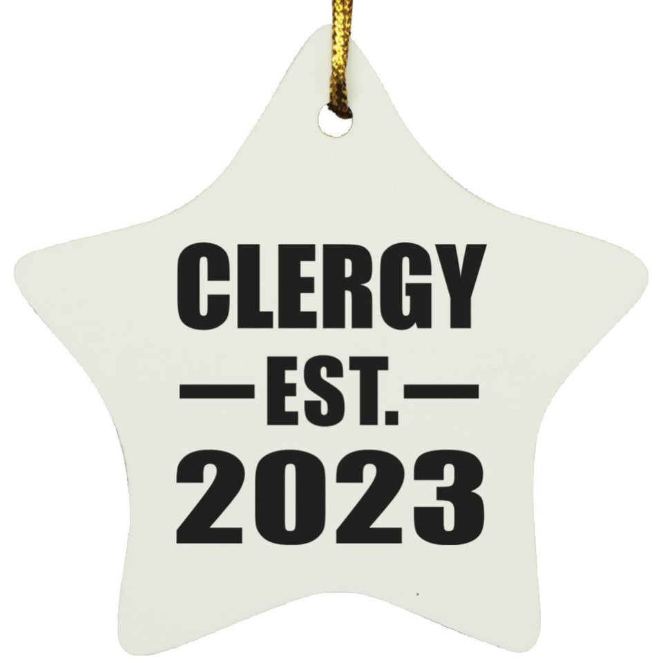Clergy Established EST. 2023 - Star Ornament