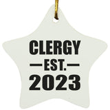 Clergy Established EST. 2023 - Star Ornament
